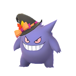 Gengar wearing a Spooky Festival costume