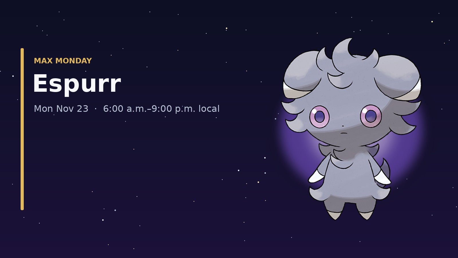 Max Monday: Dynamax Espurr official Pokémon GO graphic