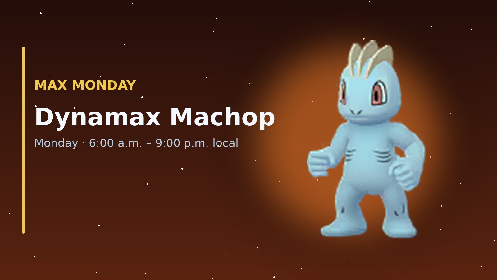 Max Monday: Dynamax Machop official Pokémon GO graphic