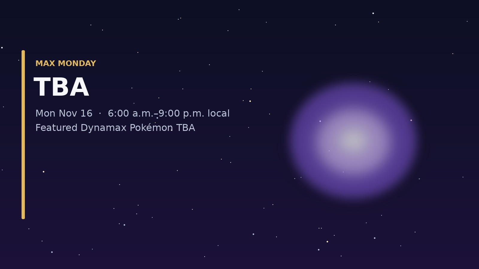 Max Monday: Pokémon TBA official Pokémon GO graphic